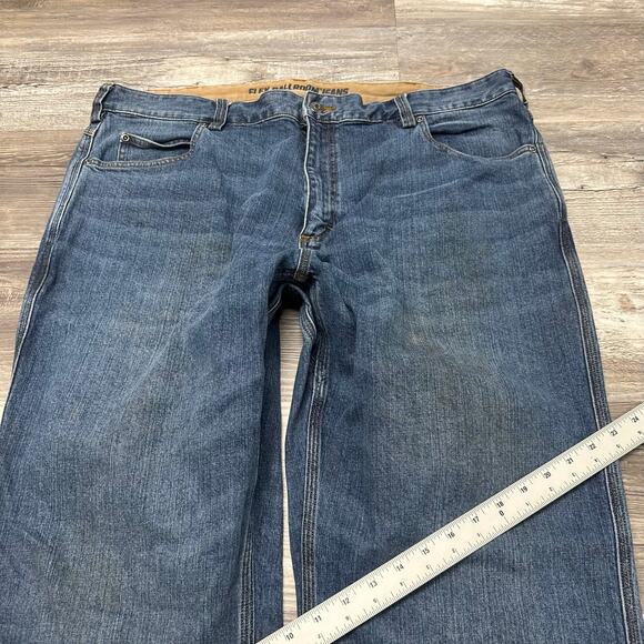 Duluth Trading Co Flex Ballroom Mid Wash Blue‎ Men 42x32 Relaxed Fit Denim Jeans - Picture 9 of 15